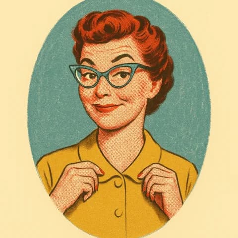 Illustrated portrait of Dolores K.
